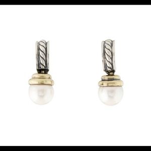 David Yurman pearl drop earrings